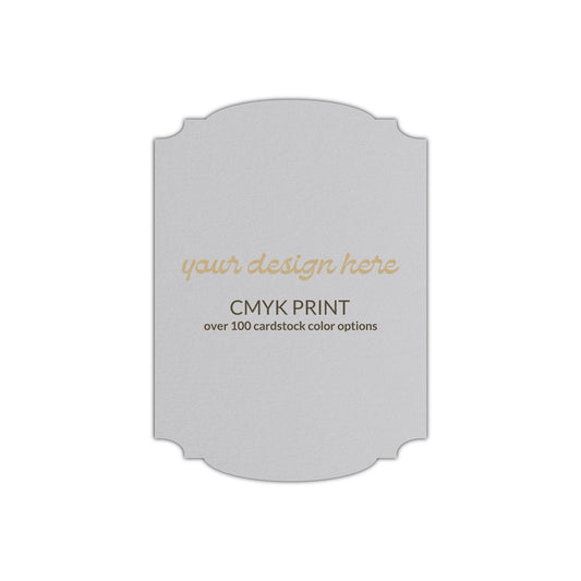 Shape P12 Diecut Card | CMYK Print | 3" x 5"