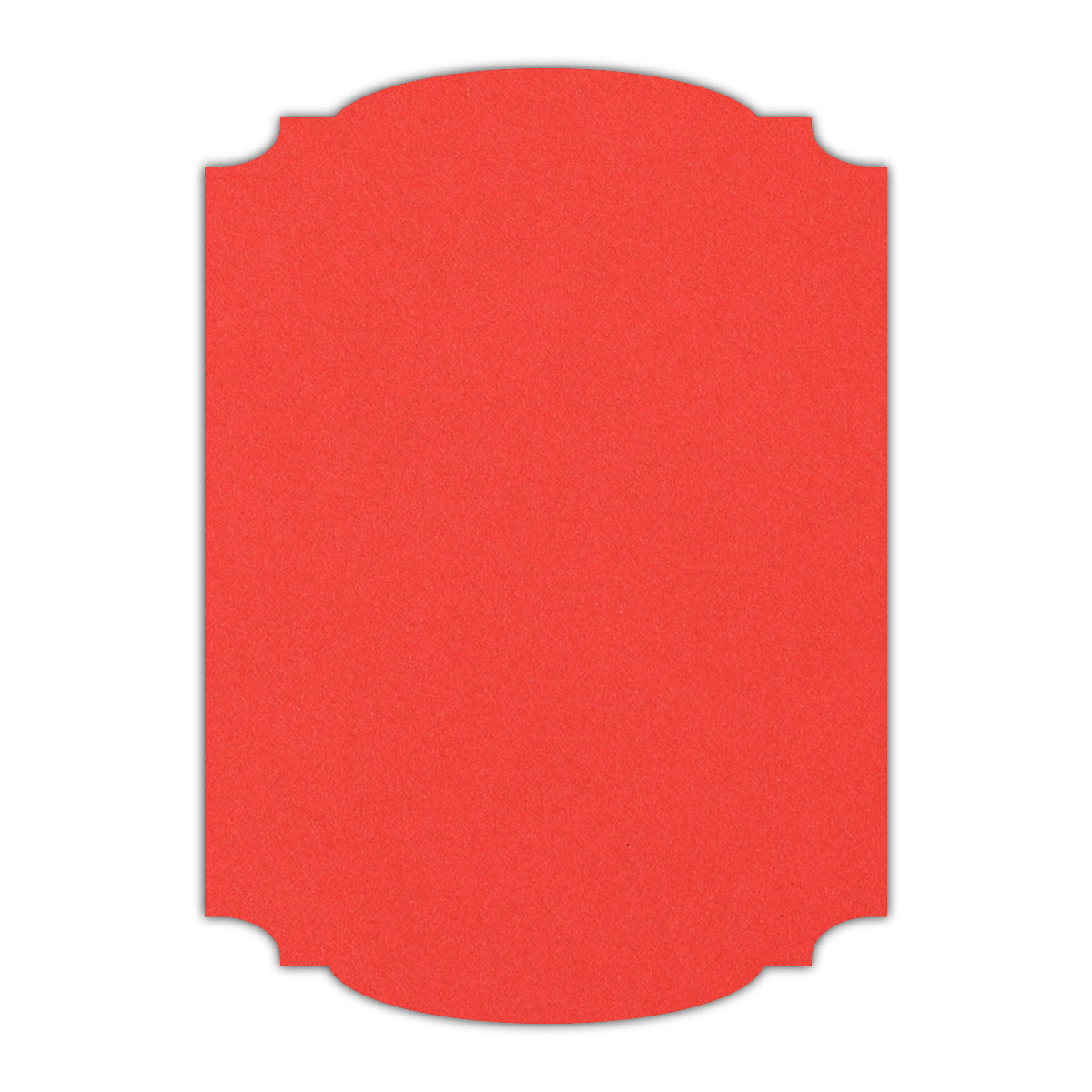 CMYK Print on Bright Red Cardstock | Shape P12 | 5" x 8"