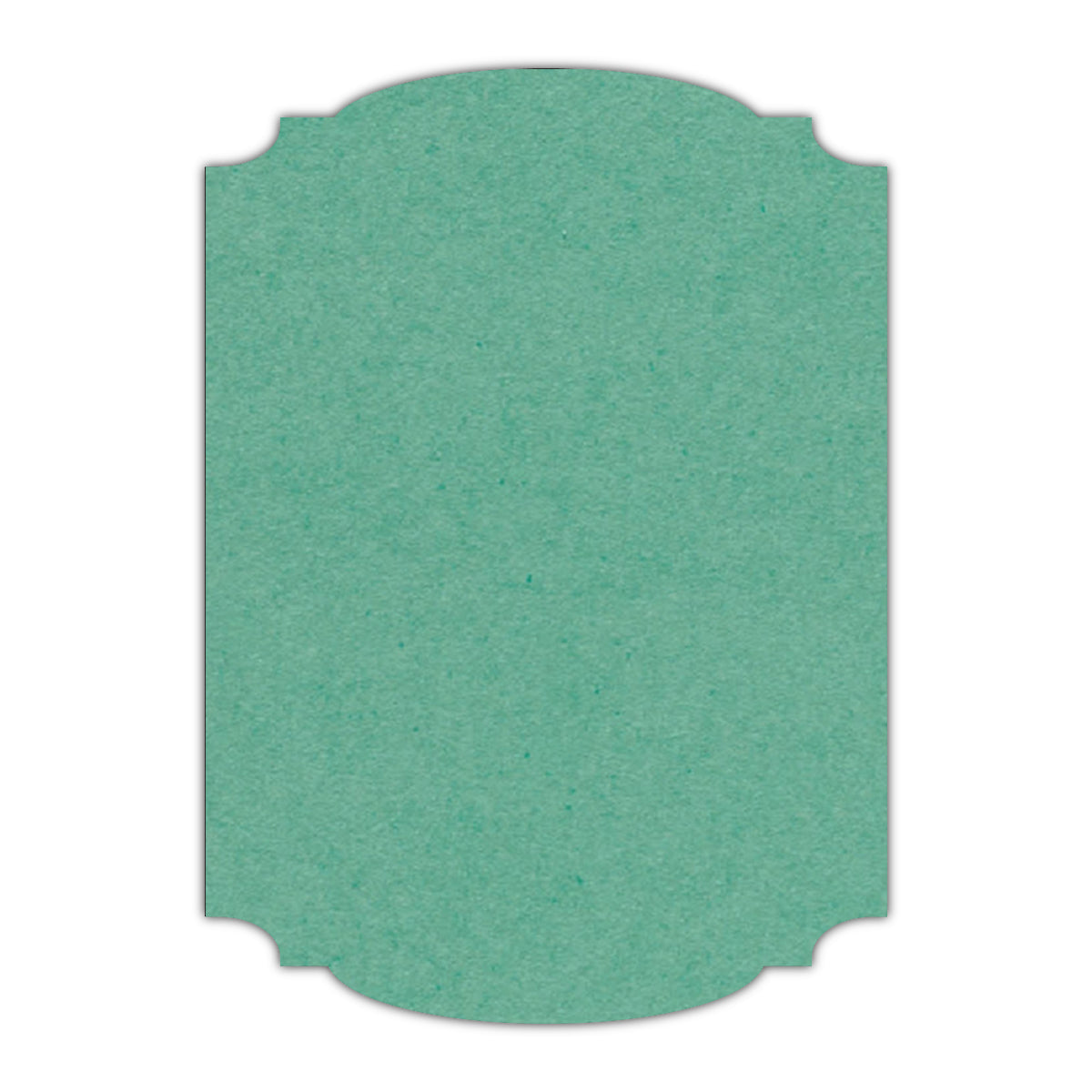 CMYK Print on Caribbean Blue Cardstock | Shape P12 | 5" x 8"