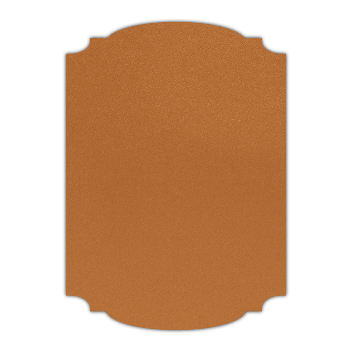 CMYK Print on Shimmer Copper Cardstock | Shape P12 | 5" x 8"