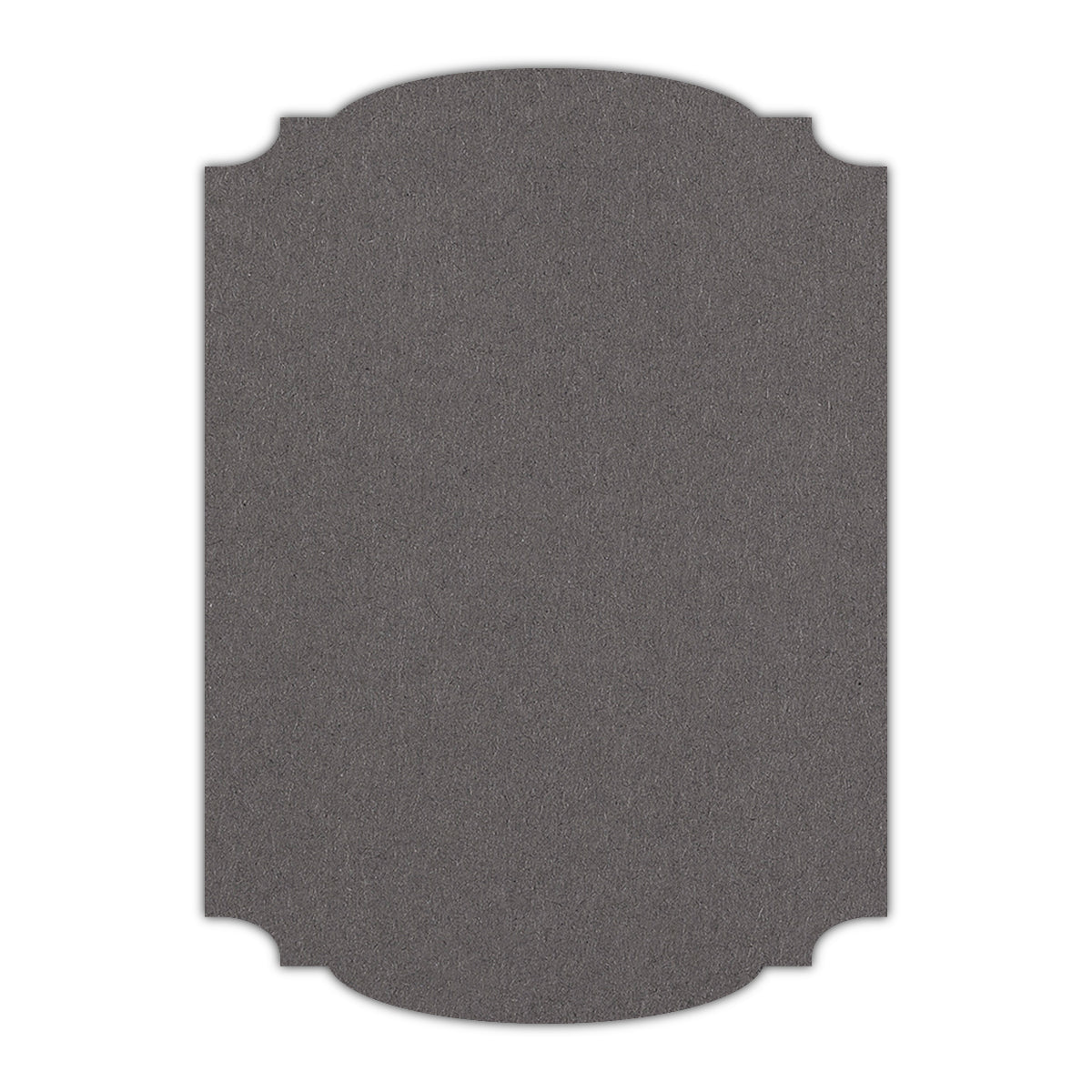 CMYK Print on Dark Grey Cardstock | Shape P12 | 3" x 4"
