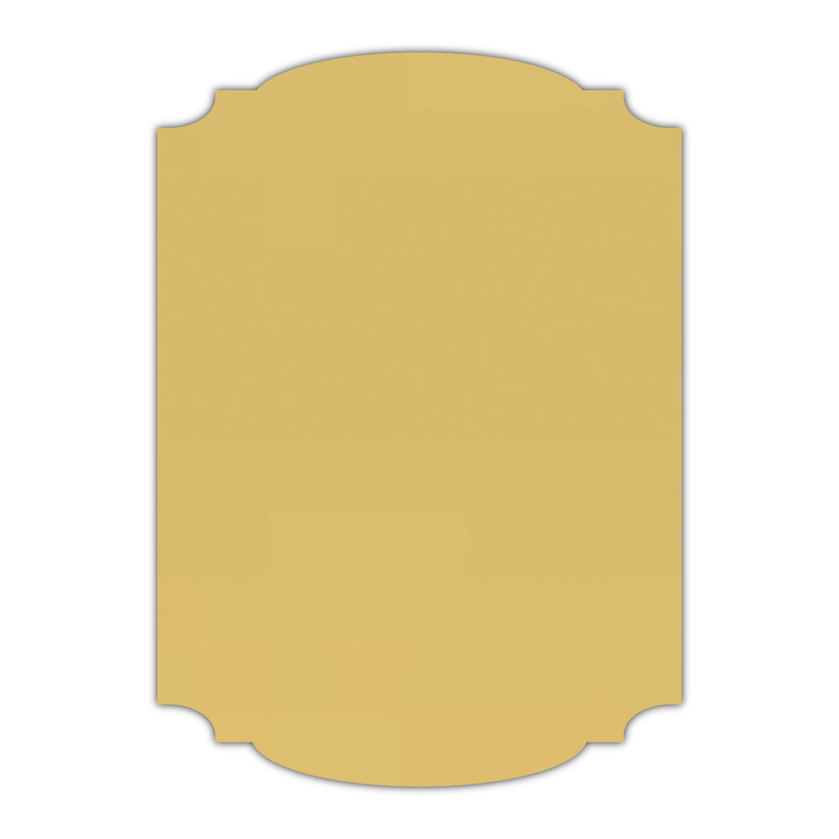 CMYK Print on Shimmer Gold Cardstock | Shape P12 | 2" x 3.5"