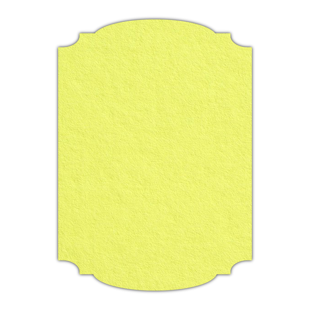 CMYK Print on Key Lime Cardstock | Shape P12 | 3" x 4"