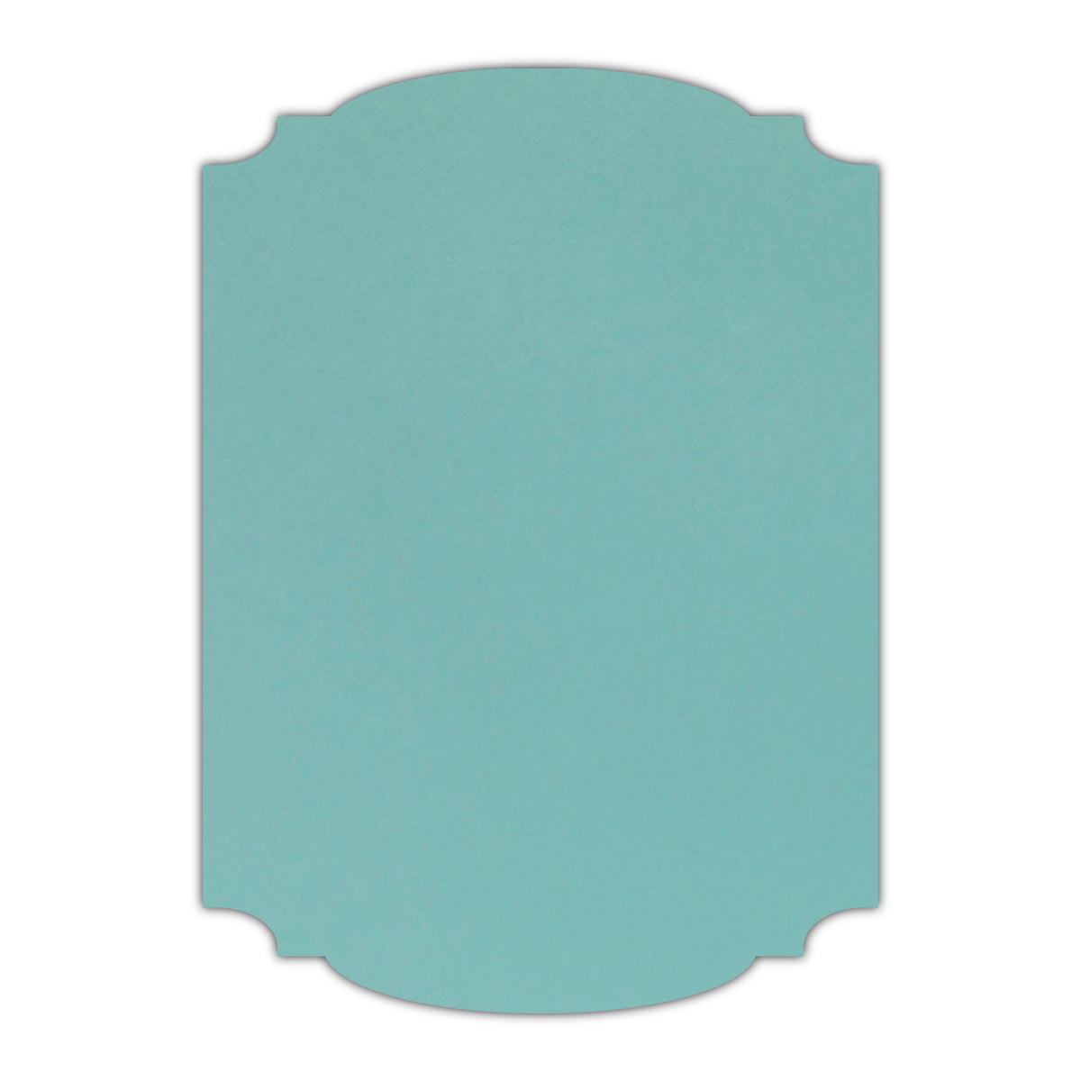 CMYK Print on Shimmer Lagoon Cardstock | Shape P12 | 2" x 3"