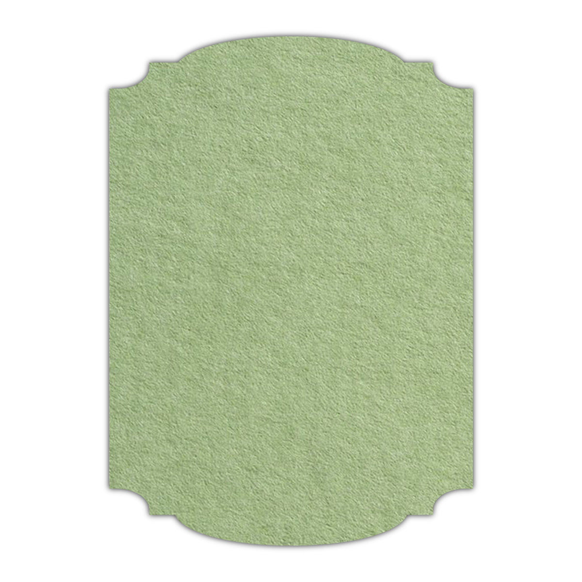 CMYK Print on Olive Green Cardstock | Shape P12 | 3.5" x 5"