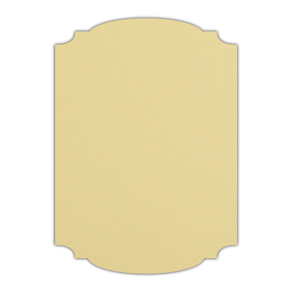 CMYK Print on Sorbet Yellow Cardstock | Shape P12 | 5" x 7"