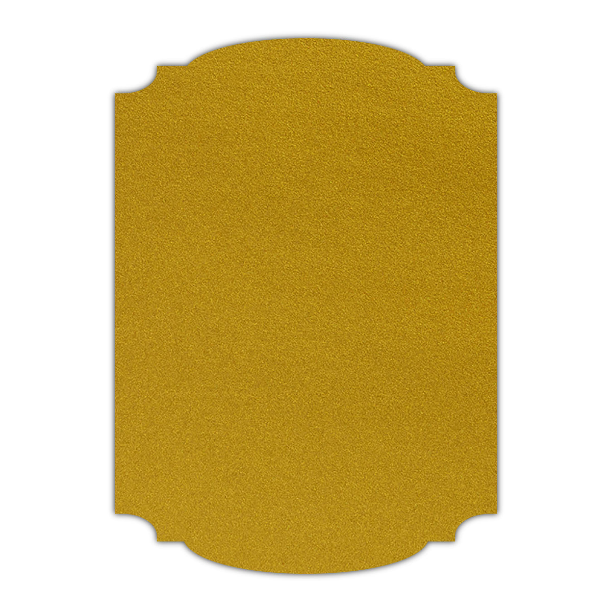 CMYK Print on Shimmer Super Gold Cardstock | Shape P12 | 5" x 7"