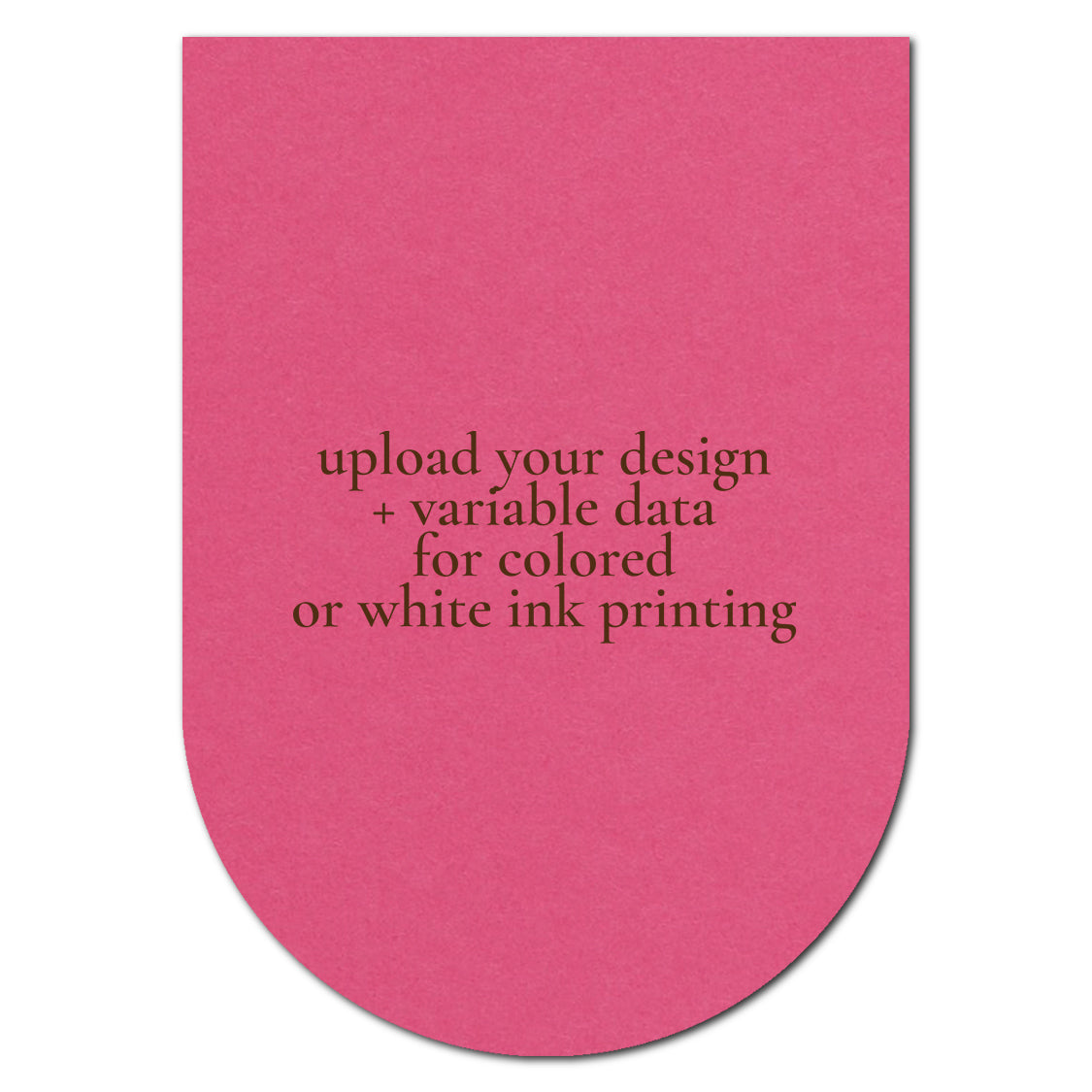 Individually Personalized Wedding Prints on Diecut Cardstock - Shape P135