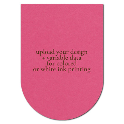 Individually Personalized Wedding Prints on Diecut Cardstock - Shape P135