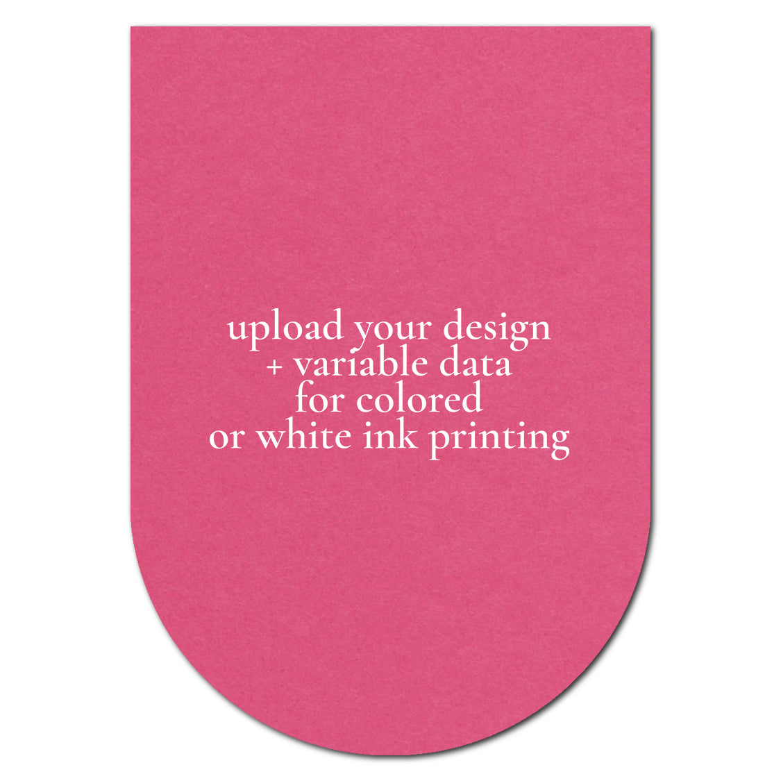 Individually Personalized Wedding Prints on Diecut Cardstock - Shape P135