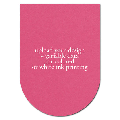 Individually Personalized Wedding Prints on Diecut Cardstock - Shape P135