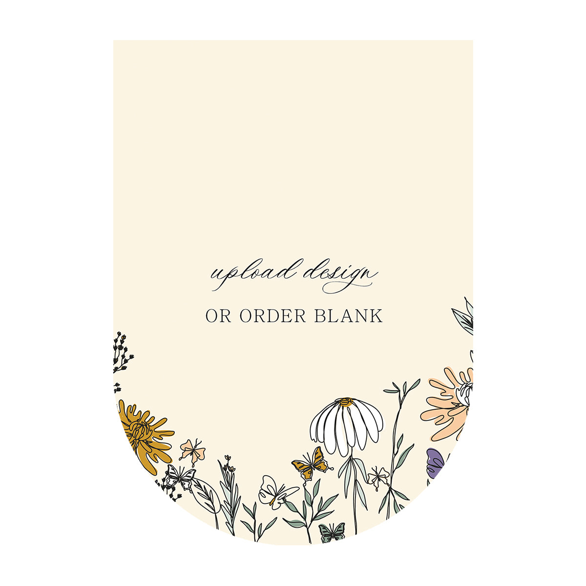 Custom Wedding Prints on Diecut Shaped Cardstock | Shape P135