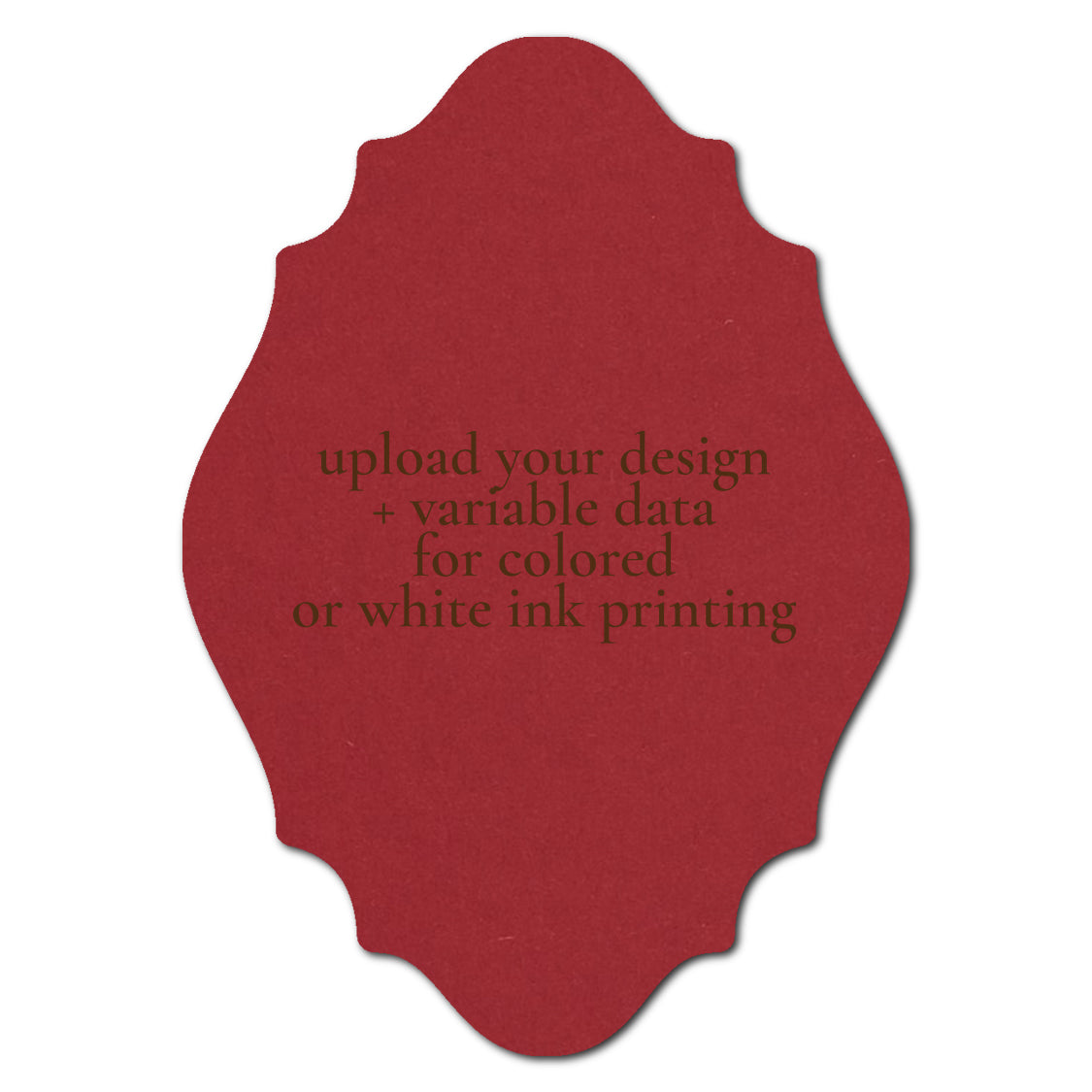Individually Personalized Wedding Prints on Diecut Cardstock - Shape P13
