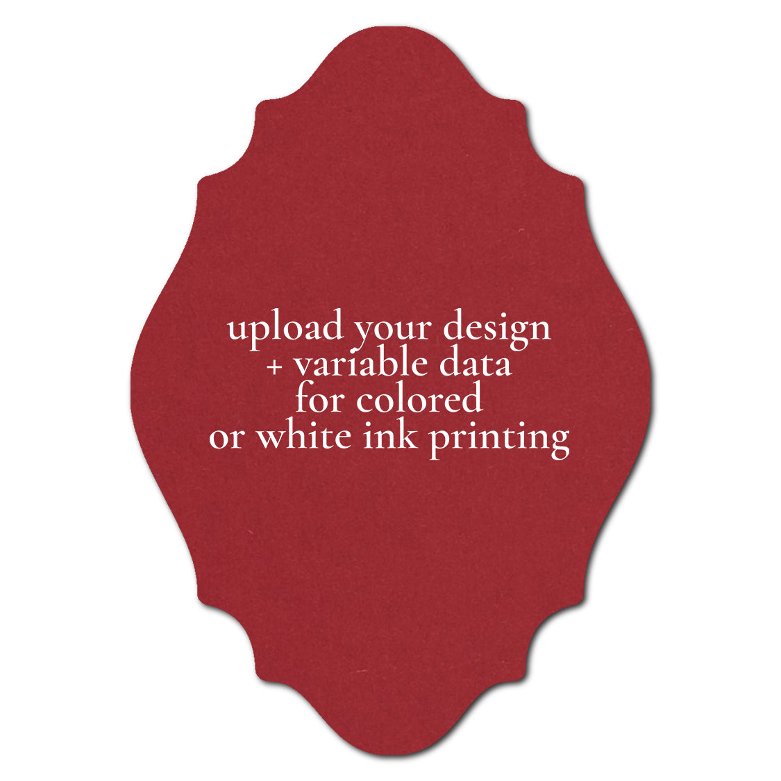 Individually Personalized Wedding Prints on Diecut Cardstock - Shape P13