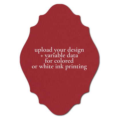 Individually Personalized Wedding Prints on Diecut Cardstock - Shape P13