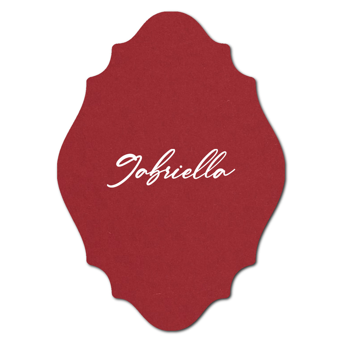 Individually Personalized Wedding Prints on Diecut Cardstock - Shape P13