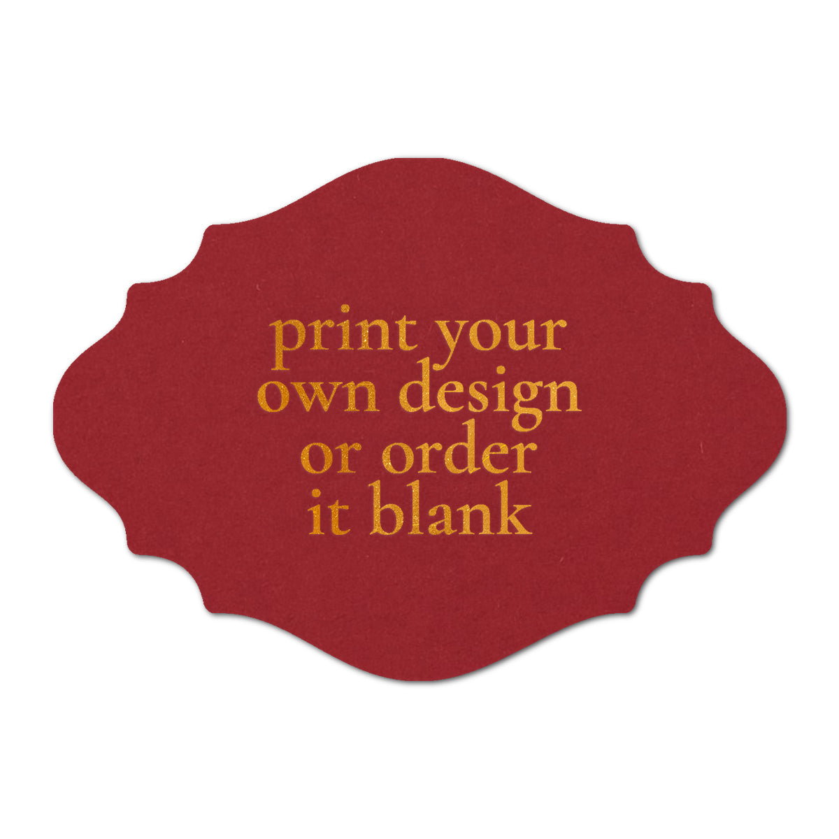 Custom Wedding Prints on Diecut Shaped Cardstock | Shape P13