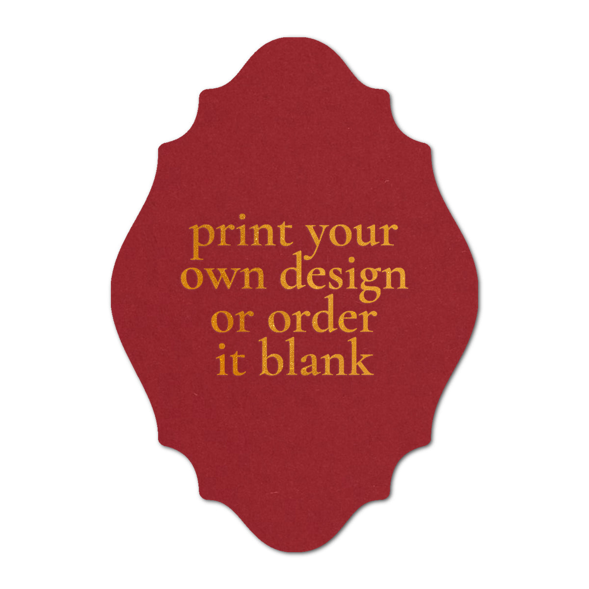 Custom Wedding Prints on Diecut Shaped Cardstock | Shape P13