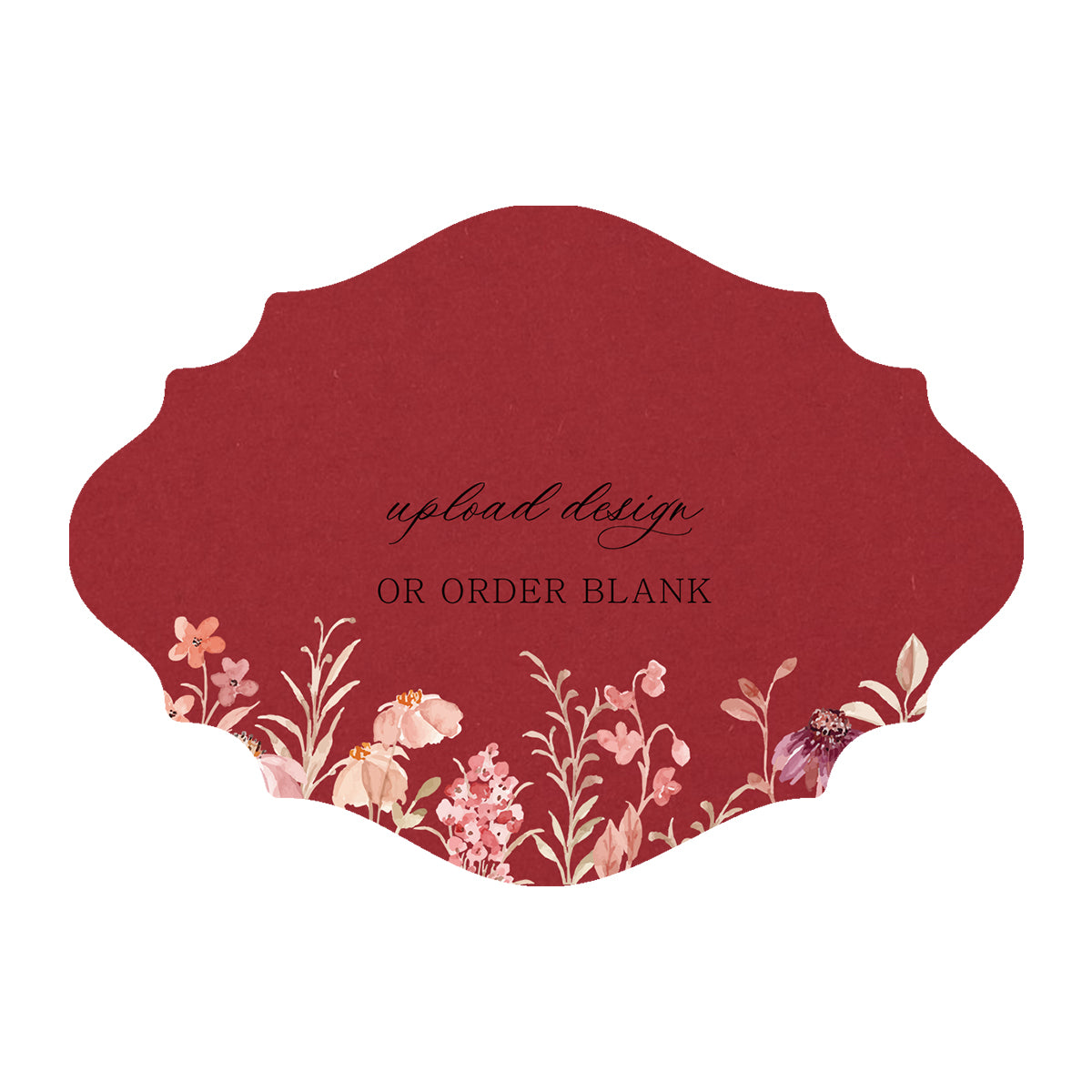 Custom Wedding Prints on Diecut Shaped Cardstock | Shape P13