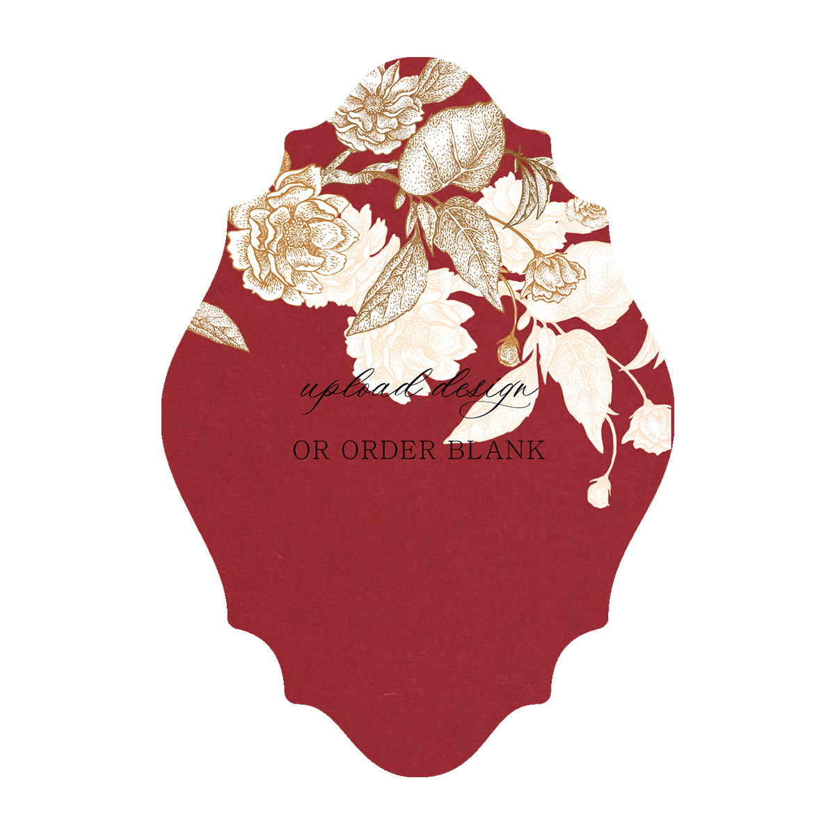 Custom Wedding Prints on Diecut Shaped Cardstock | Shape P13