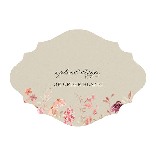 Custom Wedding Prints on Diecut Shaped Cardstock | Shape P13