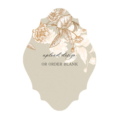 Custom Wedding Prints on Diecut Shaped Cardstock | Shape P13