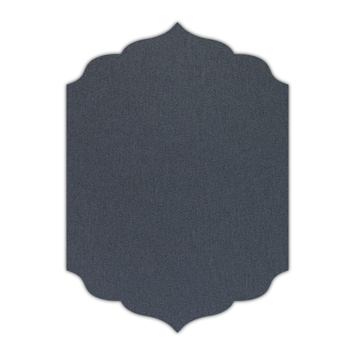 CMYK Print on Shimmer Anthracite Cardstock | Shape P13 | 2.5" x 3.5"