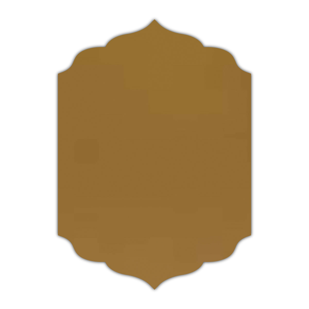 CMYK Print on Shimmer Antique Gold Cardstock | Shape P13 | 4.25" x 5.5"