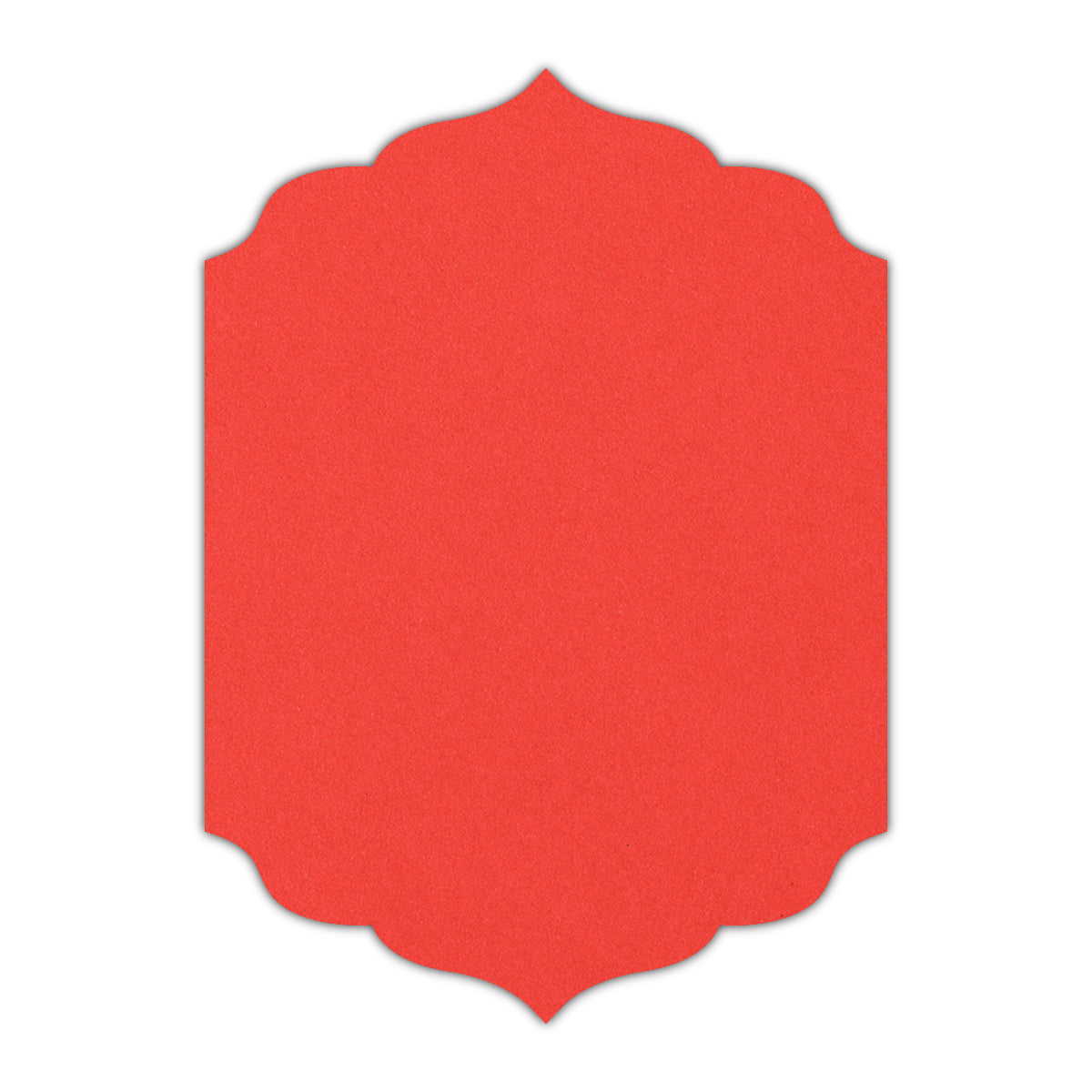 CMYK Print on Bright Red Cardstock | Shape P13 | 12" x 18"