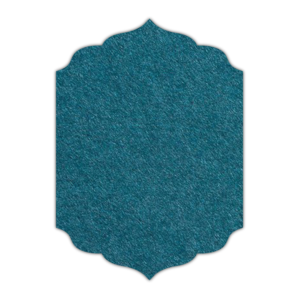 CMYK Print on Dark Teal Blue Cardstock | Shape P13 | 3.5" x 5"