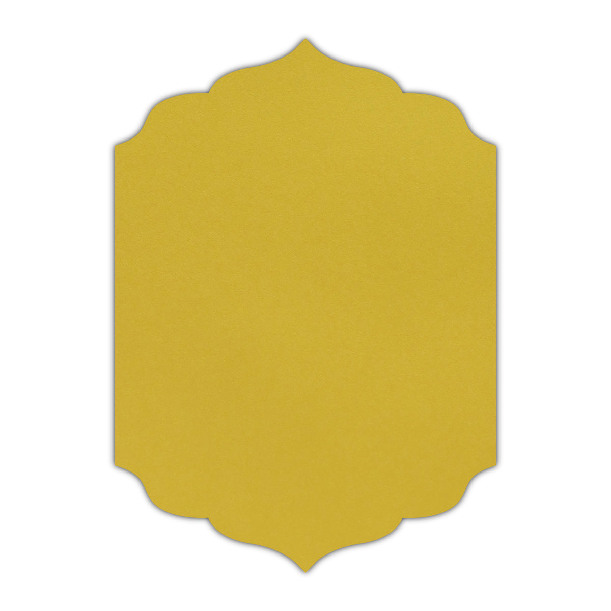 CMYK Print on Shimmer Fine Gold Cardstock | Shape P13 | 5" x 7"