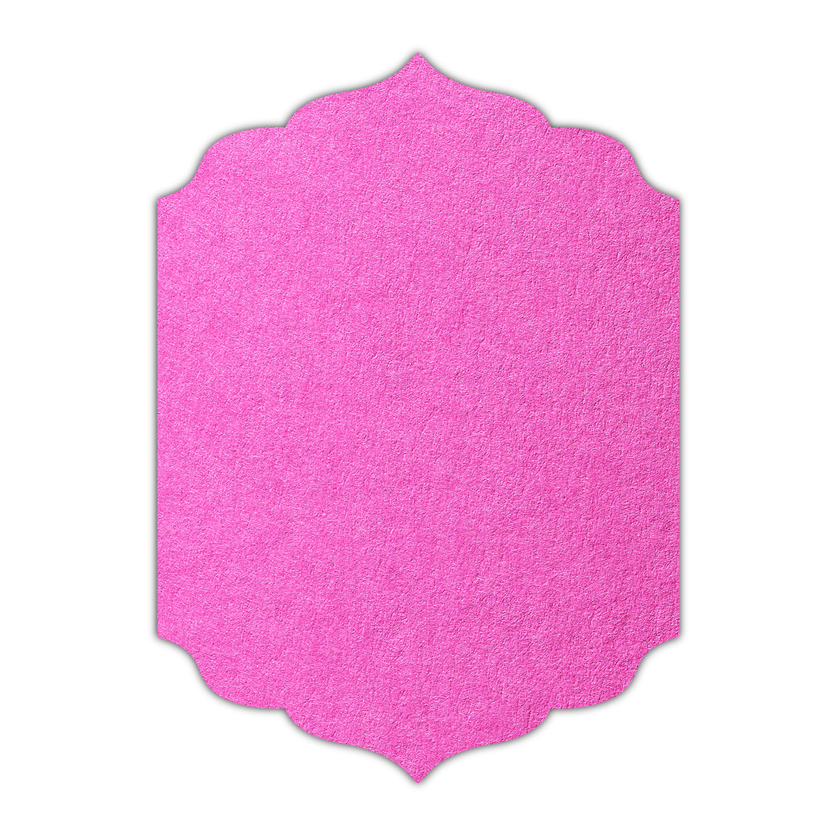 CMYK Print on Fuchsia Pink Cardstock | Shape P13 | 11" x 14"