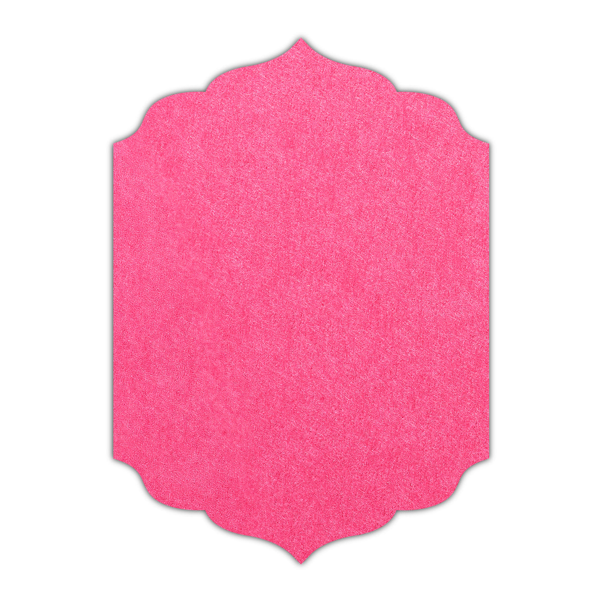 CMYK Print on Hot Pink Cardstock | Shape P13 | 2" x 3.5"