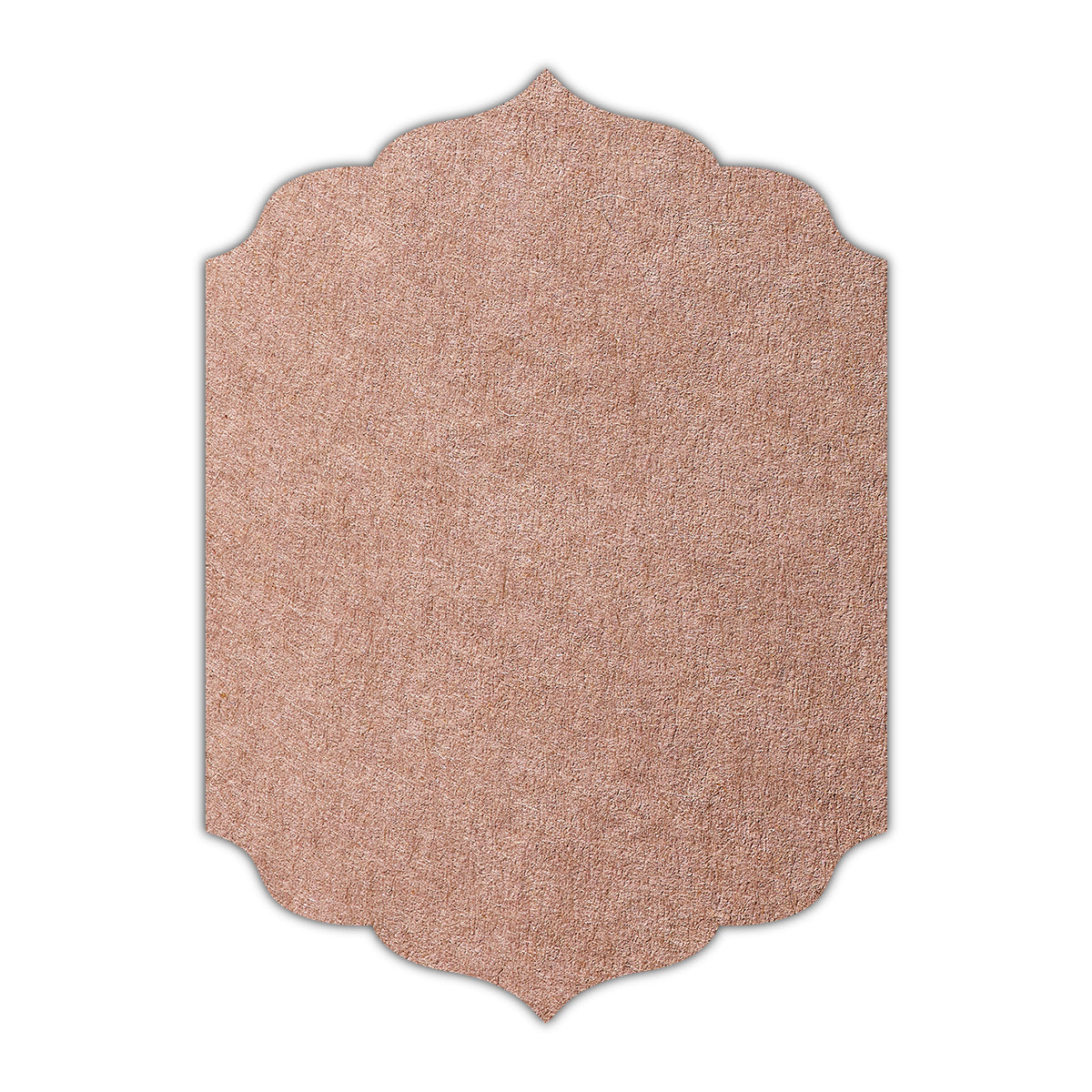 CMYK Print on Nubuck Brown Cardstock | Shape P13 | 5" x 8"