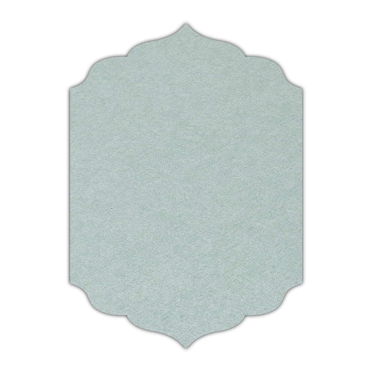 CMYK Print on Powder Green Cardstock | Shape P13 | 2.5" x 3.5"