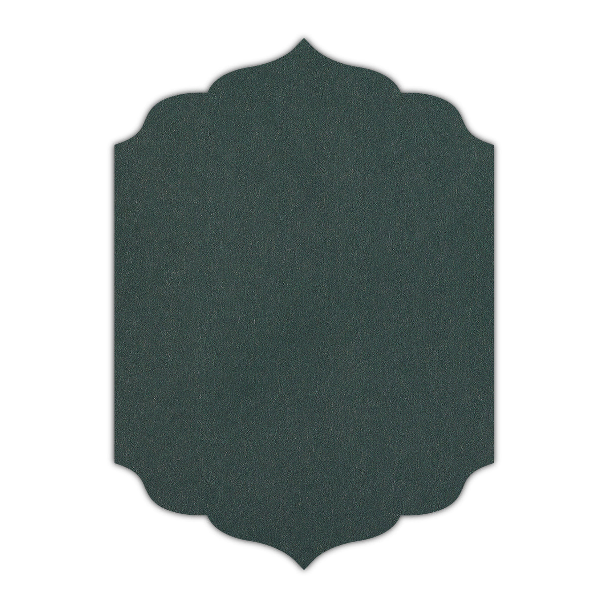 CMYK Print on Racing Green Cardstock | Shape P13 | 3" x 4"