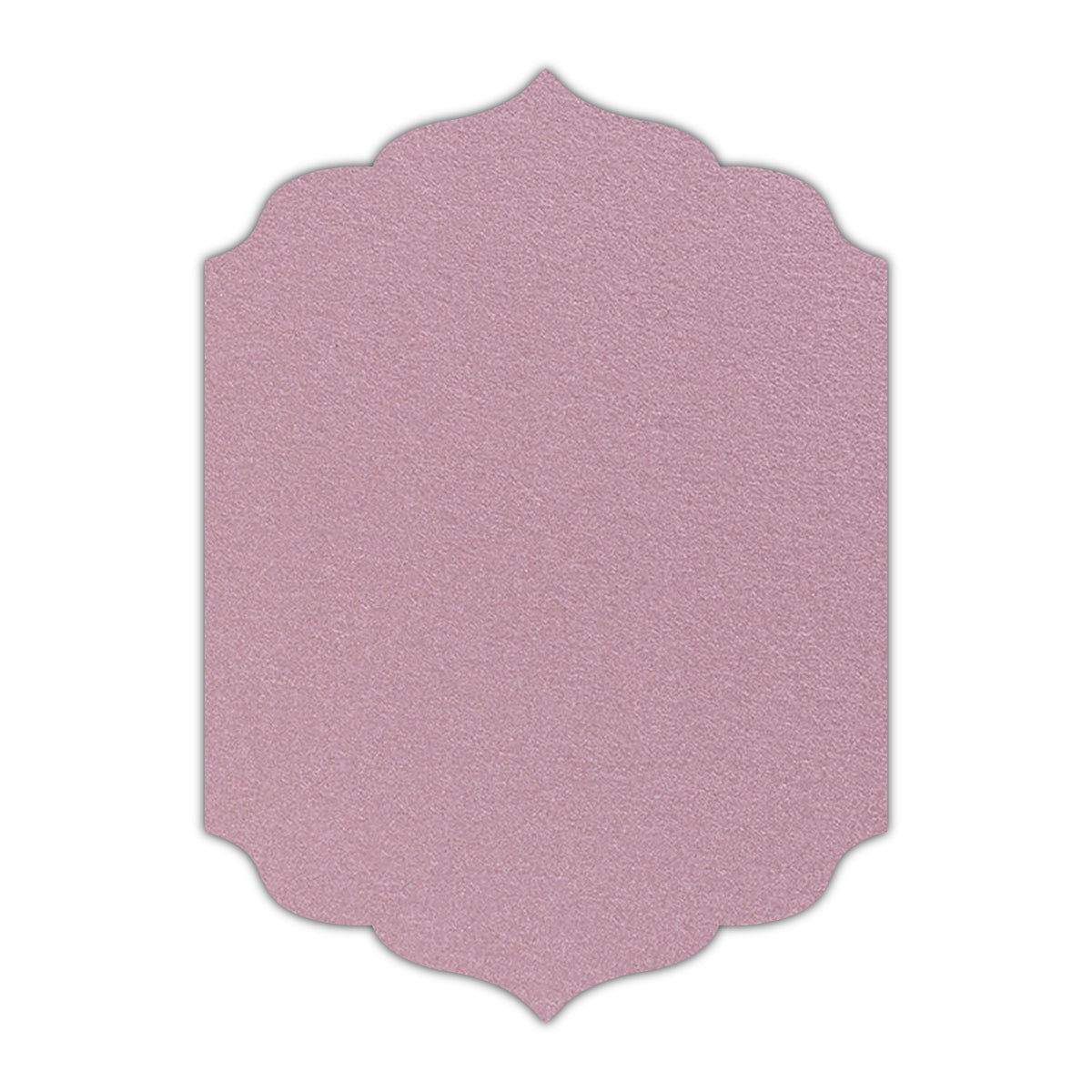CMYK Print on Shimmer Rose Gold Cardstock | Shape P13 | 2.5" x 3.5"
