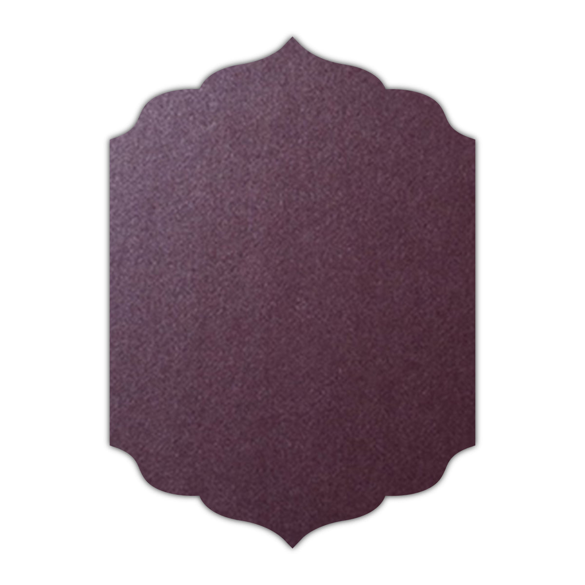 CMYK Print on Shimmer Ruby Cardstock | Shape P13 | 2" x 3"