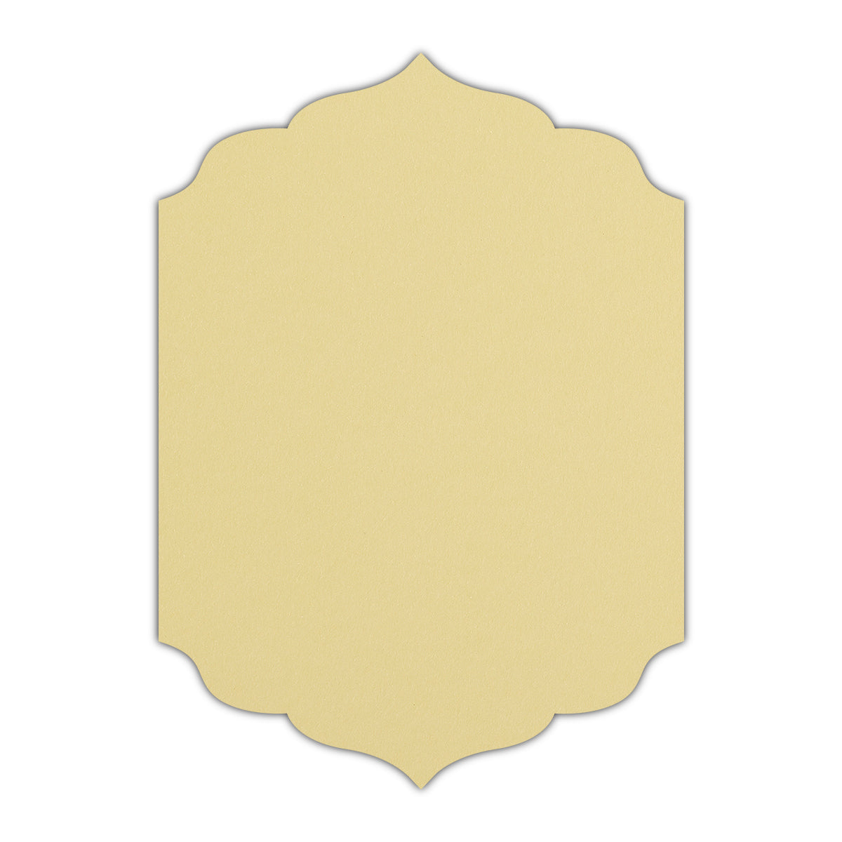 CMYK Print on Sorbet Yellow Cardstock | Shape P13 | 3" x 5"