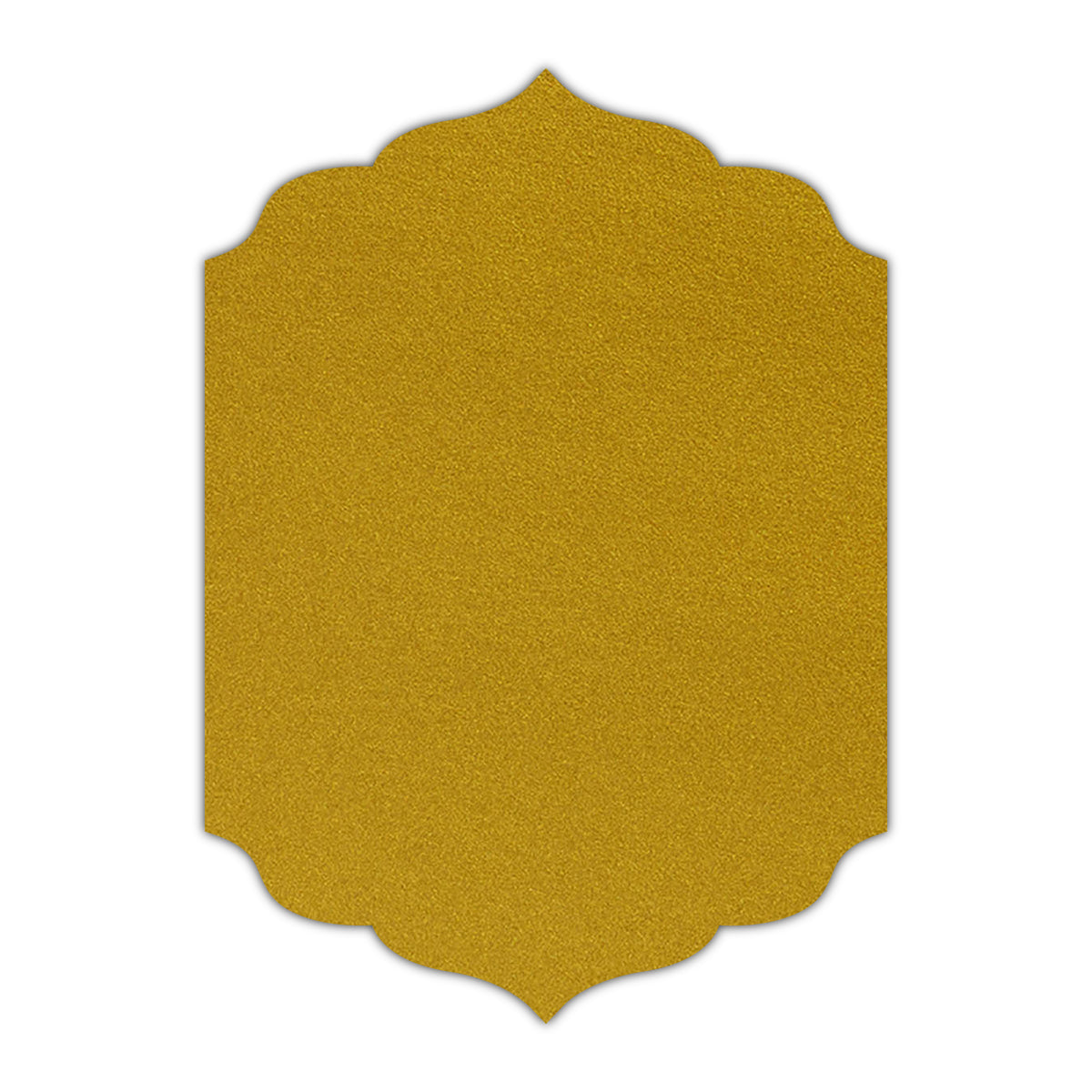 CMYK Print on Shimmer Super Gold Cardstock | Shape P13 | 4.25" x 5.5"