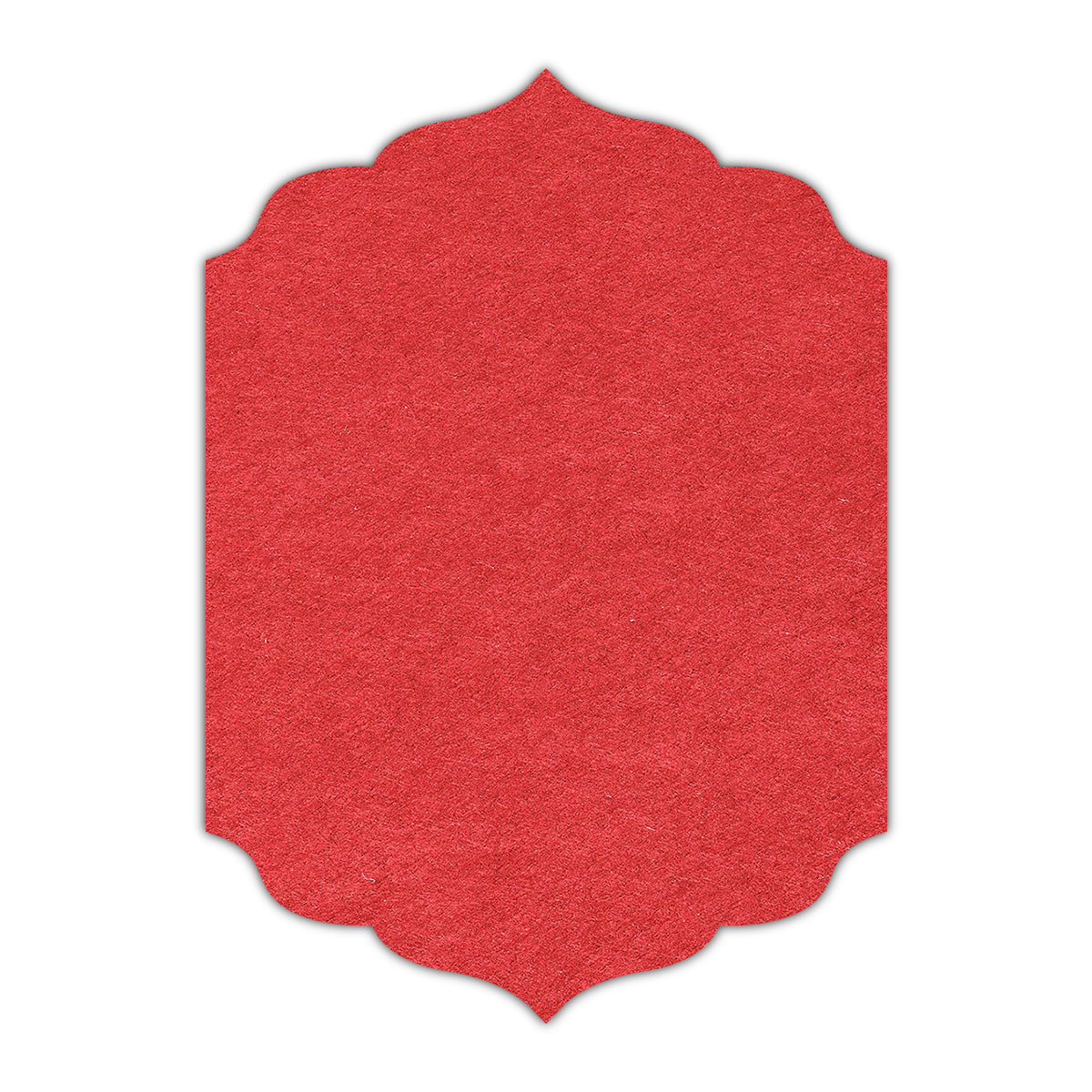 CMYK Print on Vermilion Cardstock | Shape P13 | 2" x 3.5"