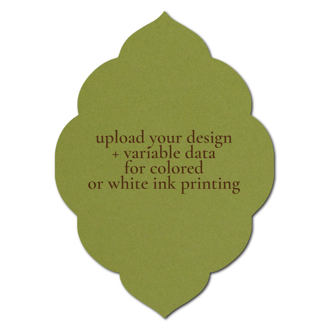 Individually Personalized Wedding Prints on Diecut Cardstock - Shape P140