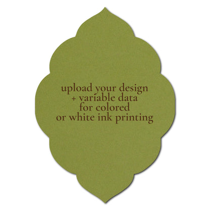 Individually Personalized Wedding Prints on Diecut Cardstock - Shape P140