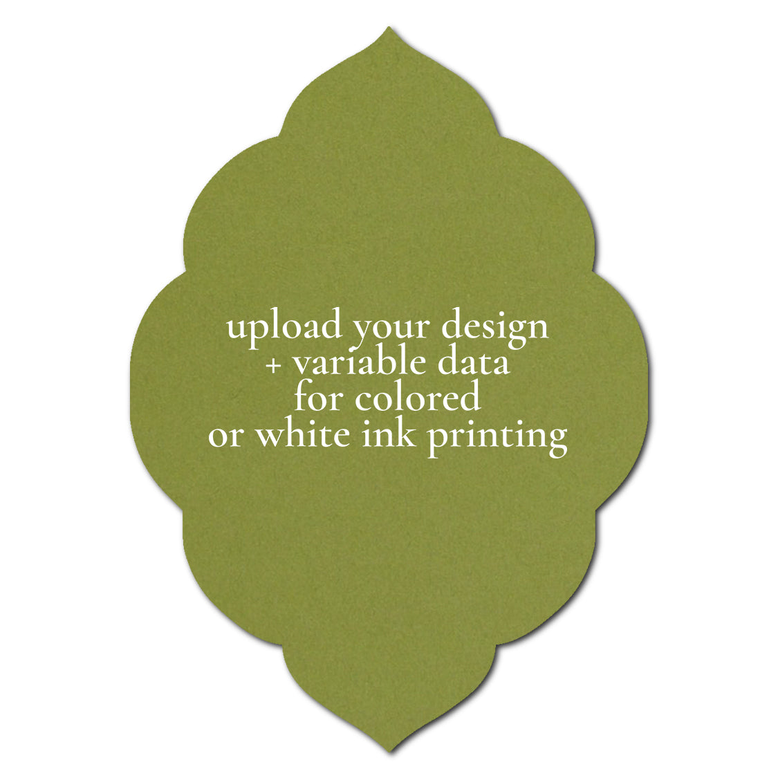 Individually Personalized Wedding Prints on Diecut Cardstock - Shape P140