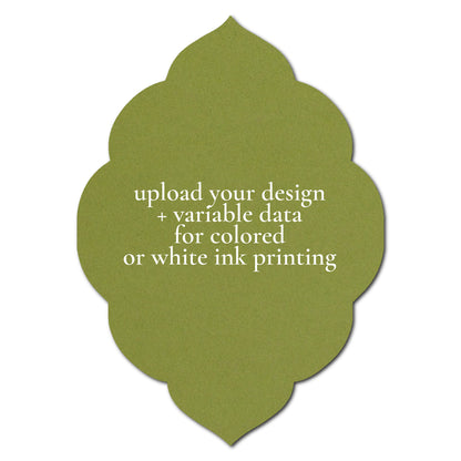 Individually Personalized Wedding Prints on Diecut Cardstock - Shape P140