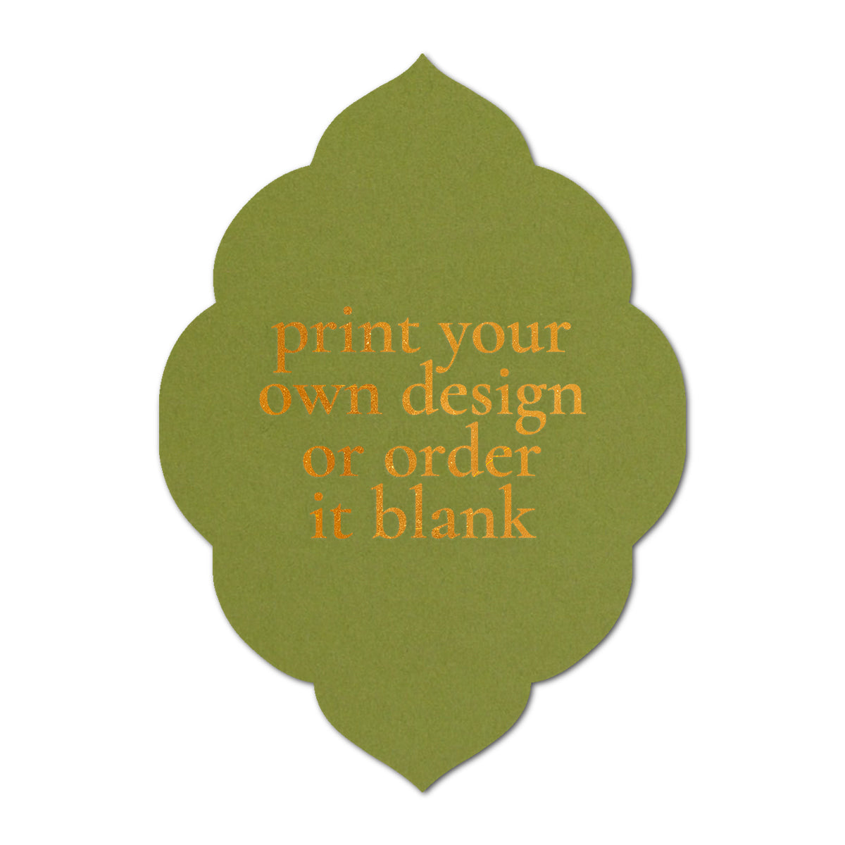 Custom Wedding Prints on Diecut Shaped Cardstock | Shape P140