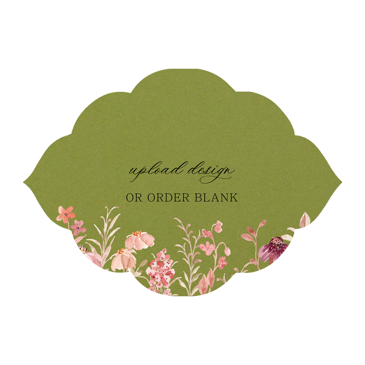 Custom Wedding Prints on Diecut Shaped Cardstock | Shape P140