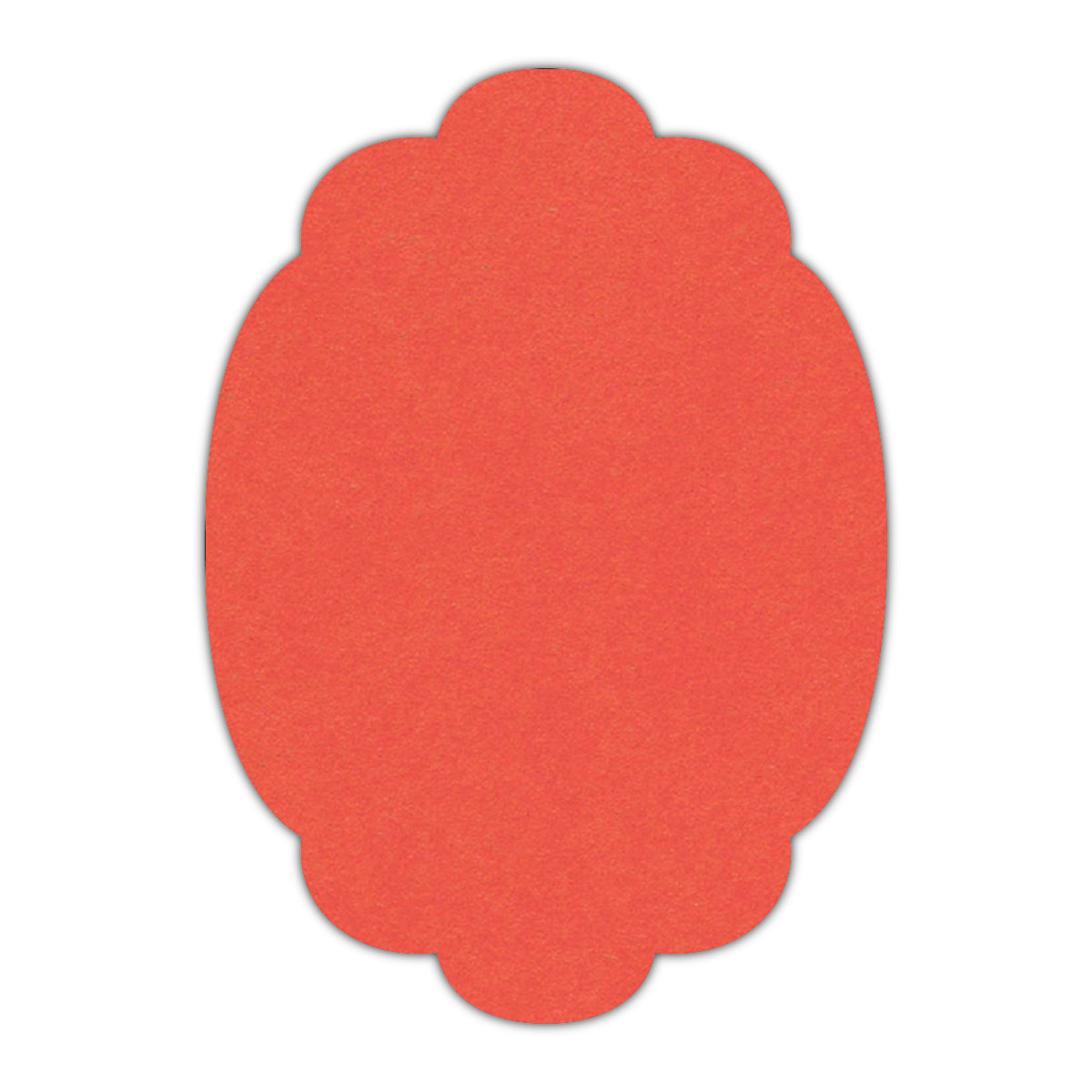 CMYK Print on Shimmer Coral Cardstock | Shape P14 | 3" x 4"
