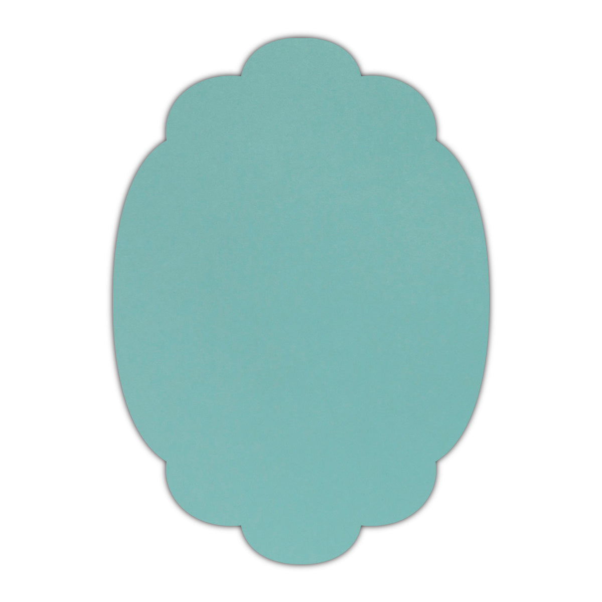 CMYK Print on Shimmer Lagoon Cardstock | Shape P14 | 2" x 3"