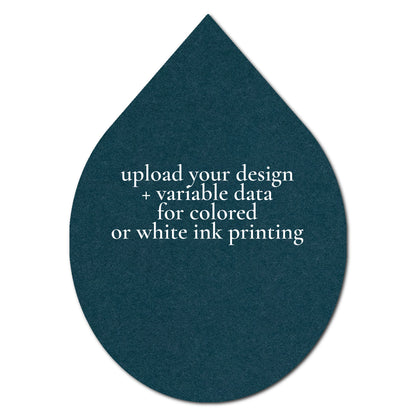 Individually Personalized Wedding Prints on Diecut Cardstock - Shape P155